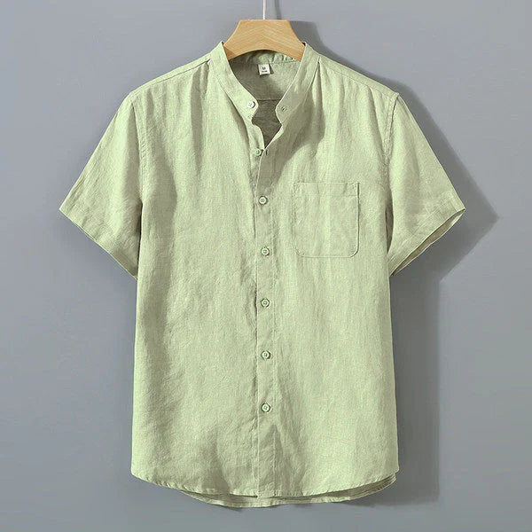 Camisa de Linho Masculina Piannaro PN003 em linho premium, corte clássico.