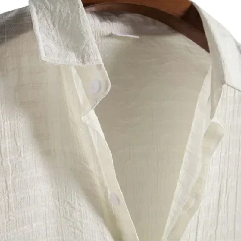 Camisa Manga Curta em Linho Piannaro PN324 em linho leve e sofisticado.