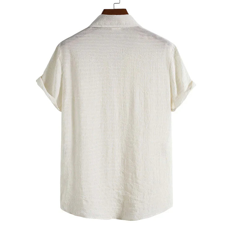 Camisa Manga Curta em Linho Piannaro PN324 em linho leve e sofisticado.