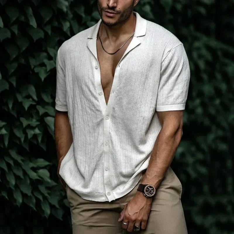 Camisa Masculina Piannaro PN083 em algodão e poliéster com modelagem ajustada.