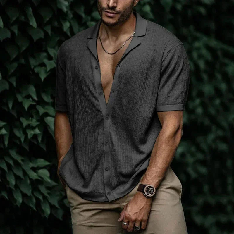 Camisa Masculina Piannaro PN083 em algodão e poliéster com modelagem ajustada.