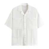Camisa Masculina Piannaro PN361 em linho com contraste e design moderno.