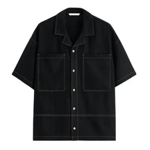 Camisa Masculina Piannaro PN361 em linho com contraste e design moderno.