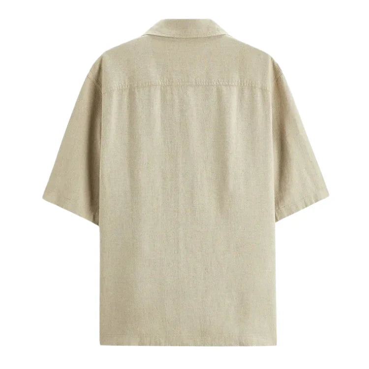 Camisa Masculina em Linho Relaxed Fit Piannaro PN360 em fundo branco