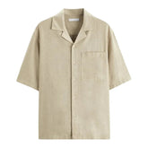 Camisa Masculina em Linho Relaxed Fit Piannaro PN360 em fundo branco