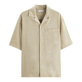 Camisa Masculina em Linho Relaxed Fit Piannaro PN360 em fundo branco