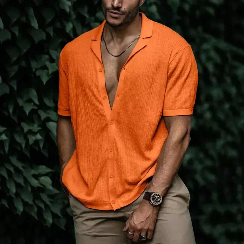 Camisa Masculina Piannaro PN083 em algodão e poliéster com modelagem ajustada.