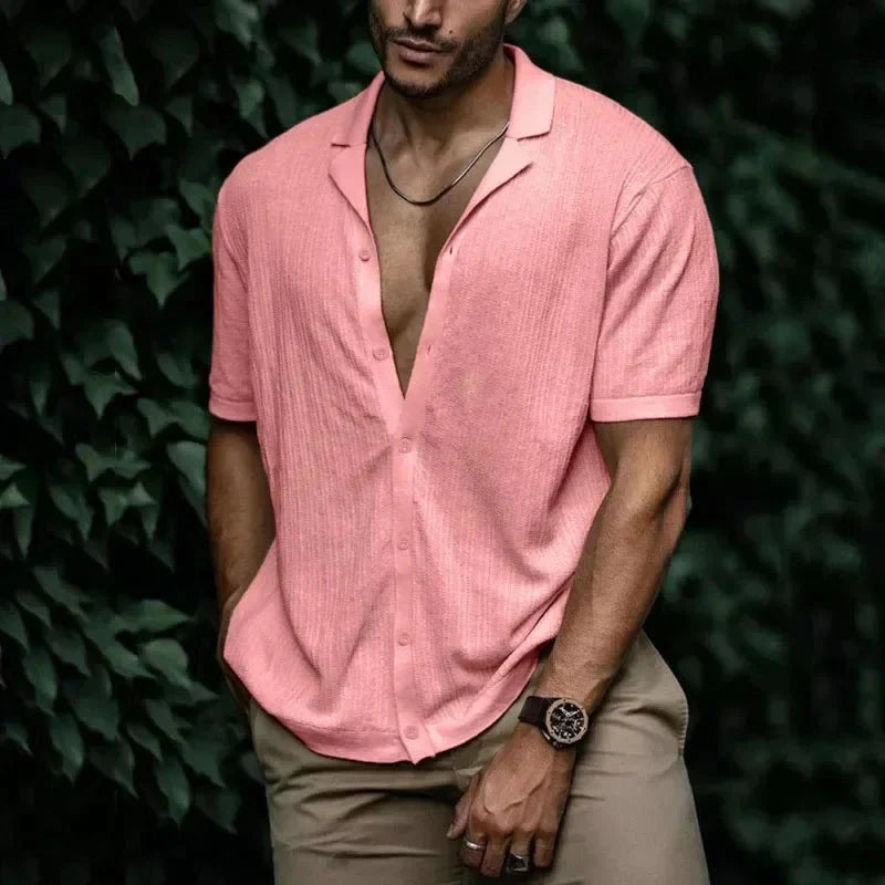 Camisa Masculina Piannaro PN083 em algodão e poliéster com modelagem ajustada.