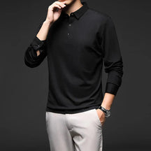 Camisa Polo Manga Comprida Masculina Piannaro PN051 em tecido premium, ideal para ocasiões formais e casuais.