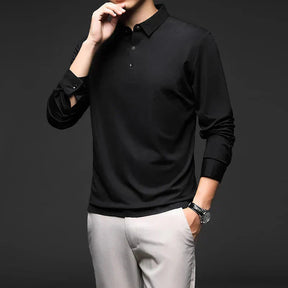 Camisa Polo Manga Comprida Masculina Piannaro PN051 em tecido premium, ideal para ocasiões formais e casuais.