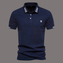 Camisa Polo Masculina Piannaro PN201 em algodão com detalhes bordados.