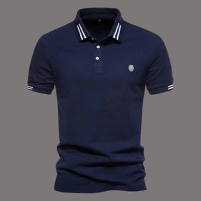 Camisa Polo Masculina Piannaro PN201 em algodão com detalhes bordados.