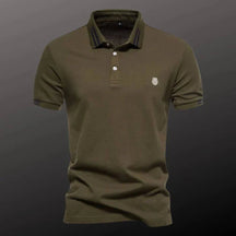 Camisa Polo Masculina Piannaro PN201 em algodão com detalhes bordados.