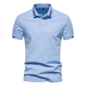 Camisa Polo Masculina Piannaro PN201 em algodão com detalhes bordados.