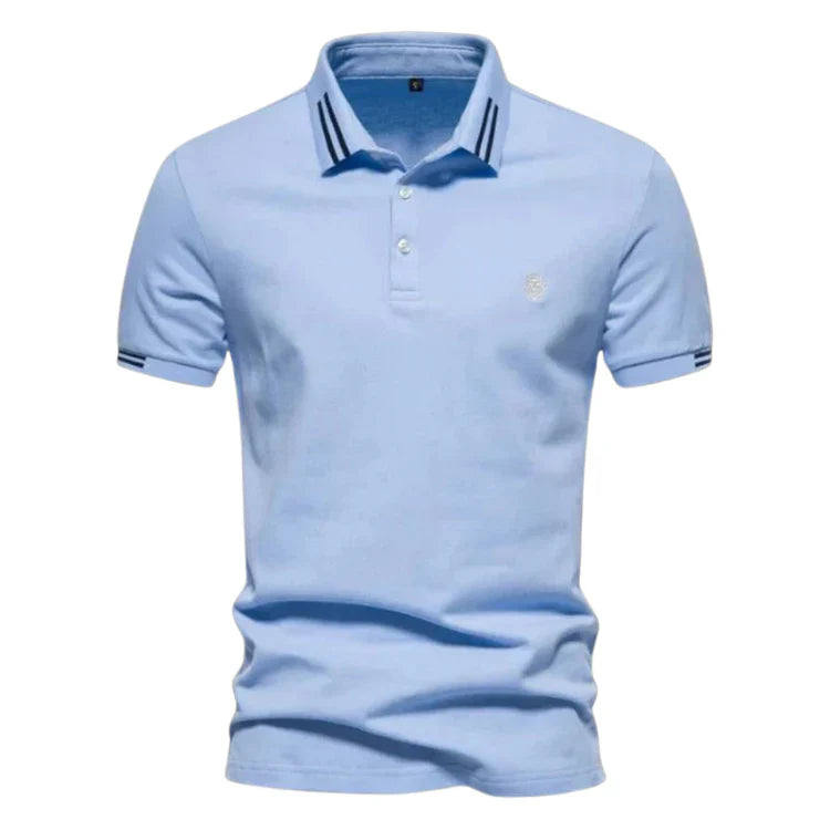 Camisa Polo Masculina Piannaro PN201 em algodão com detalhes bordados.