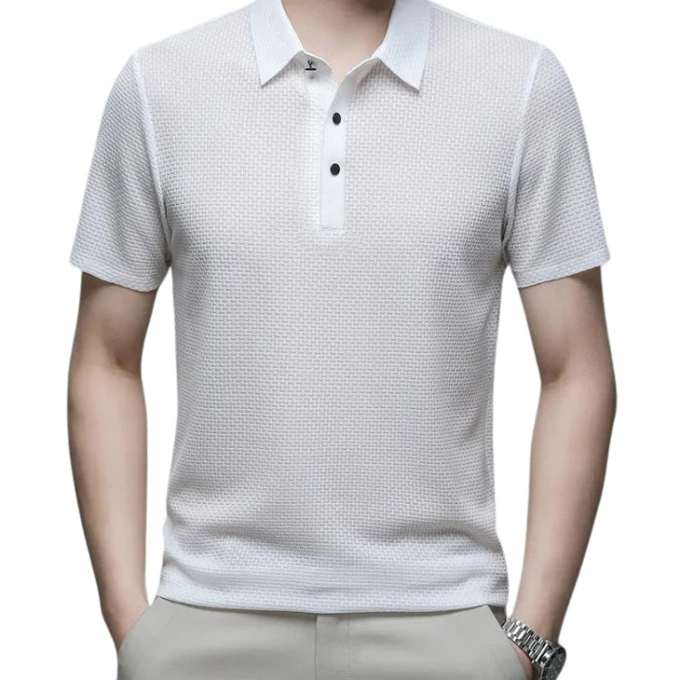 Camisa Polo Masculina Premium Piannaro PN024 em tecido leve e elegante.