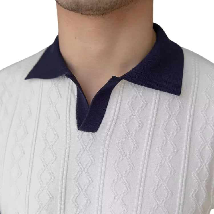 Camisa Polo Masculina Tricot Piannaro PN025 em algodão premium, elegante e confortável.