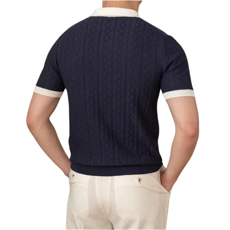 Camisa Polo Masculina Tricot Piannaro PN025 em algodão premium, elegante e confortável.