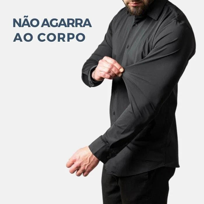 Camisa Social de Algodão Masculina Piannaro PN142 em modelagem slim fit