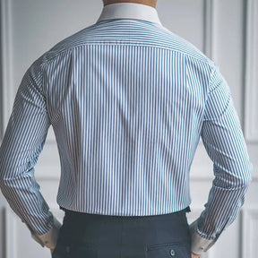 Camisa Social Listrada Masculina Piannaro PN053 em tecido premium.