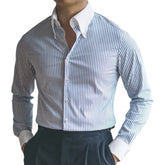 Camisa Social Listrada Masculina Piannaro PN053 em tecido premium.