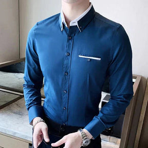 Camisa Social Masculina Piannaro PN152 em modelagem slim fit, elegante e confortável.