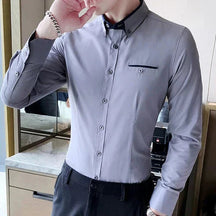 Camisa Social Masculina Piannaro PN152 em modelagem slim fit, elegante e confortável.