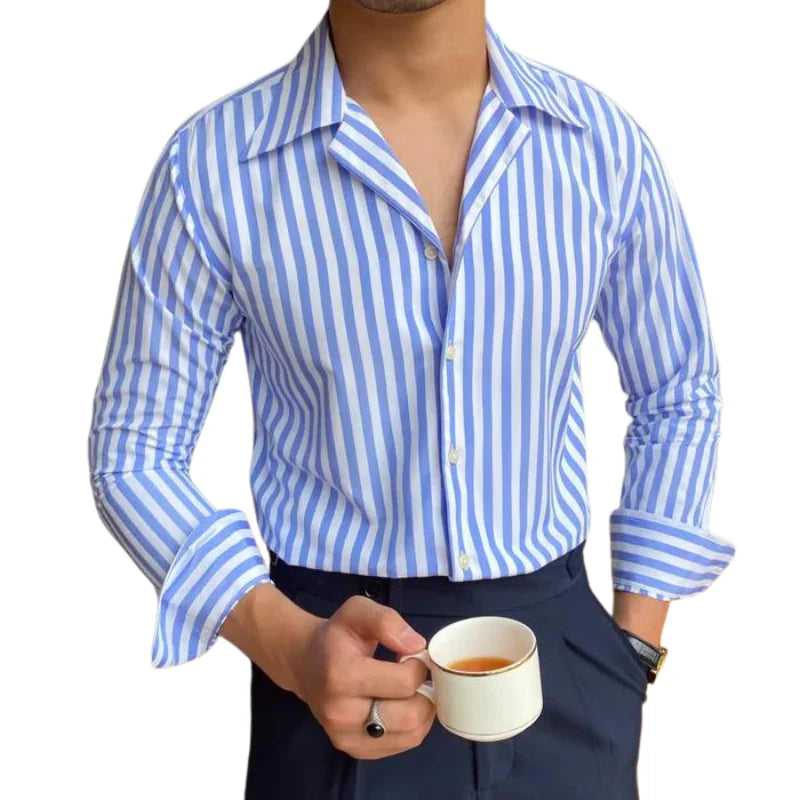 Camisa Social Masculina Piannaro PN057 em tecido premium de algodão.
