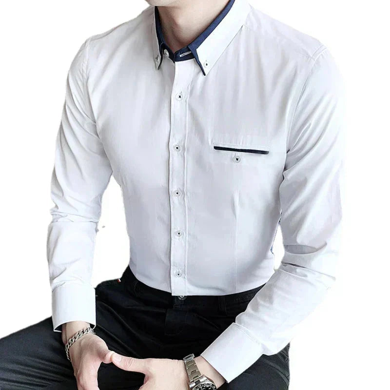 Camisa Social Masculina Piannaro PN152 em modelagem slim fit, elegante e confortável.