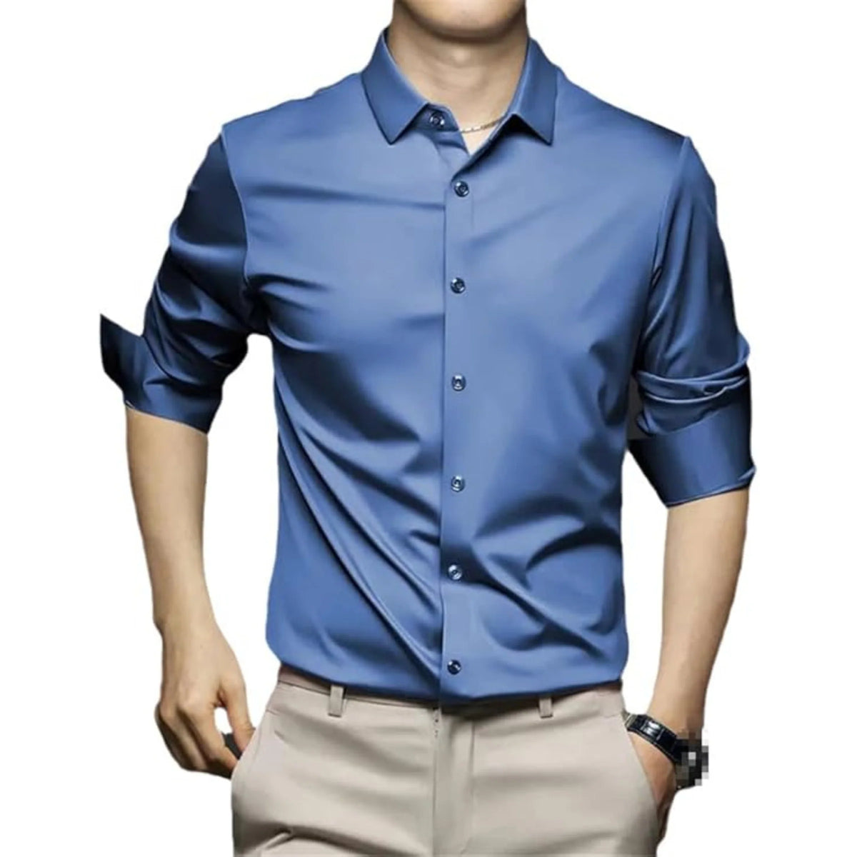 Camisa Social Masculina Piannaro PN422 em modelagem slim fit