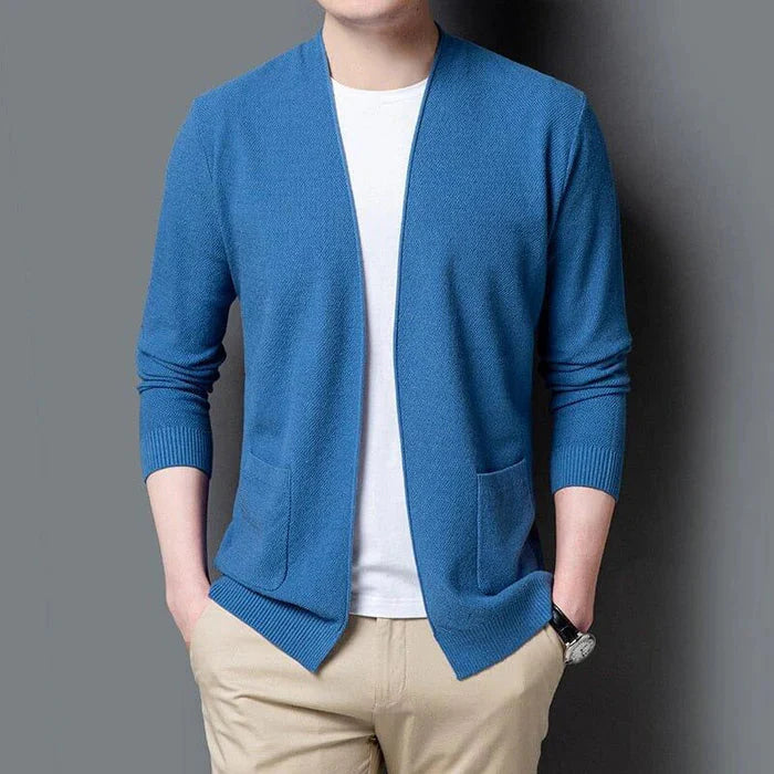 Cardigan Masculino Piannaro PN379 em lã, viscose e caxemira
