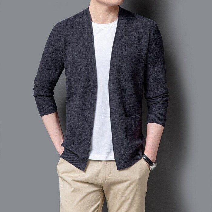 Cardigan Masculino Piannaro PN379 em lã, viscose e caxemira