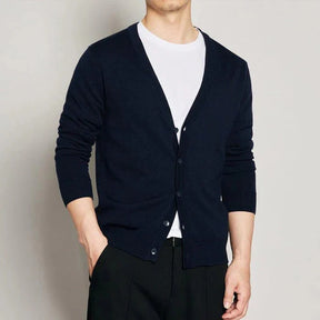 Cardigan Masculino Piannaro PN378 com gola em V e botões clássicos