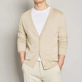 Cardigan Masculino Piannaro PN378 com gola em V e botões clássicos
