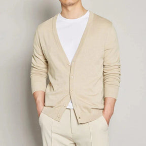 Cardigan Masculino Piannaro PN378 com gola em V e botões clássicos