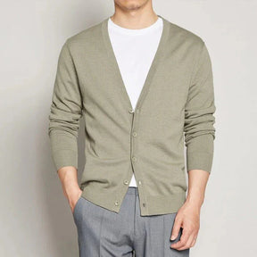 Cardigan Masculino Piannaro PN378 com gola em V e botões clássicos
