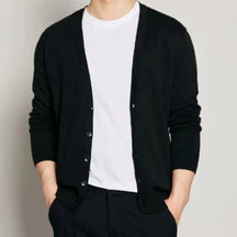 Cardigan Masculino Piannaro PN378 com gola em V e botões clássicos