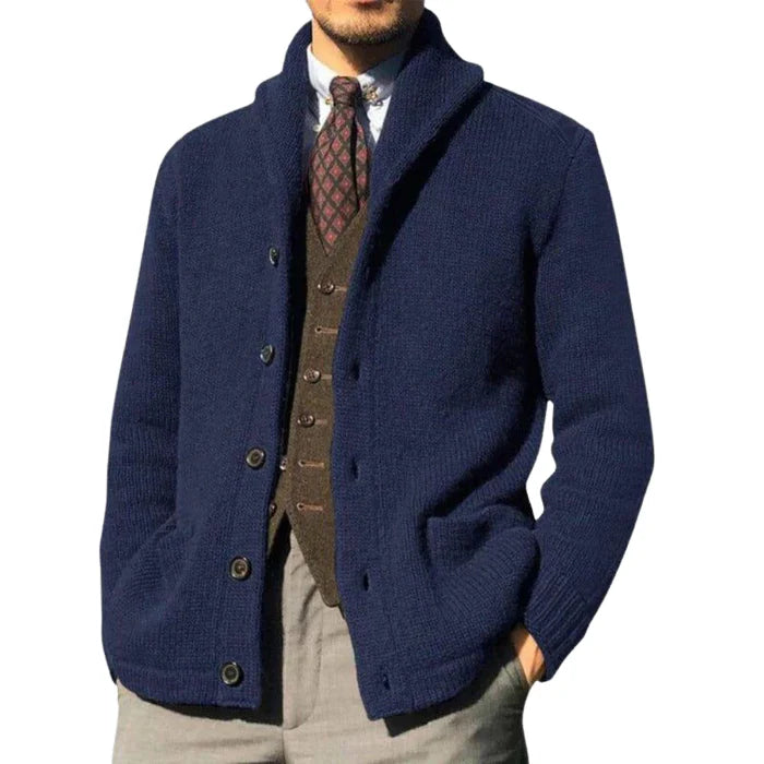 Cardigan Masculino Piannaro PN377 com design vintage e conforto moderno.