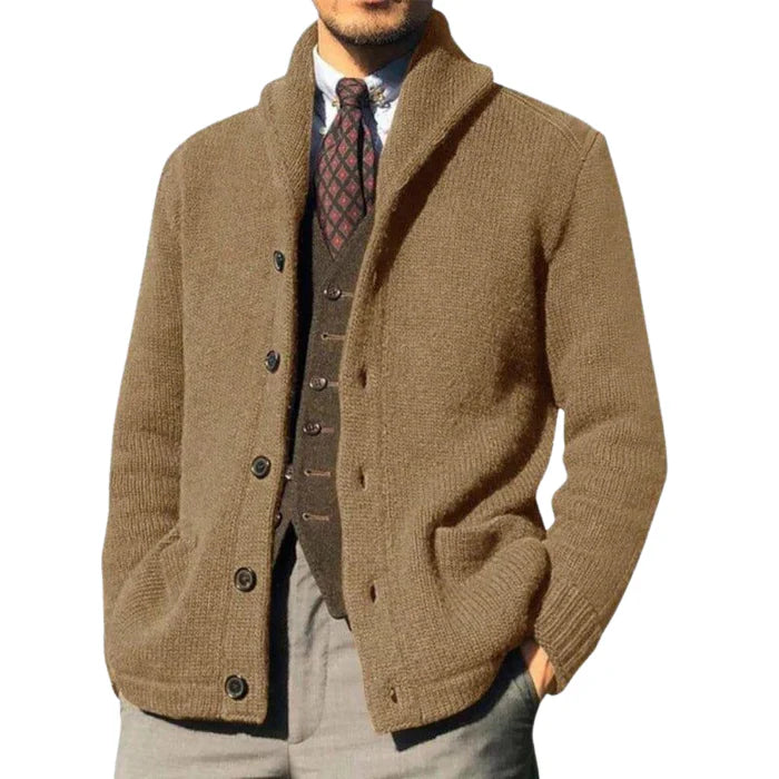 Cardigan Masculino Piannaro PN377 com design vintage e conforto moderno.