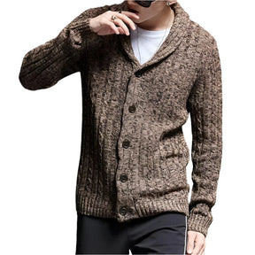 Cardigan Masculino Piannaro PN382 em algodão premium com decote em V.
