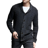 Cardigan Masculino Piannaro PN382 em algodão premium com decote em V.