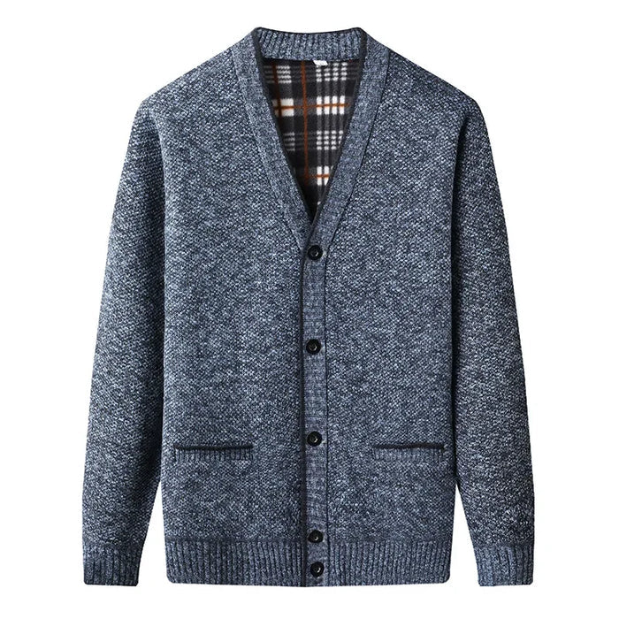 Cardigan Masculino em Lã Piannaro PN380 com design clássico e elegante