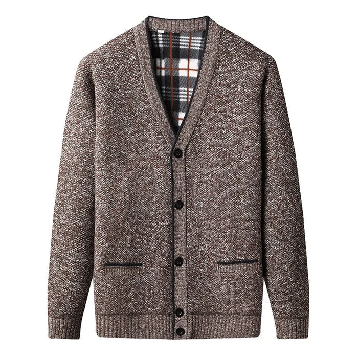 Cardigan Masculino em Lã Piannaro PN380 com design clássico e elegante