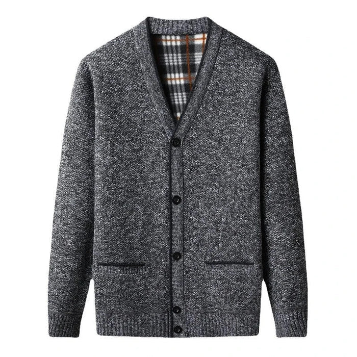 Cardigan Masculino em Lã Piannaro PN380 com design clássico e elegante