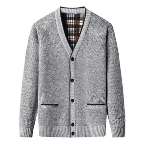 Cardigan Masculino em Lã Piannaro PN380 com design clássico e elegante