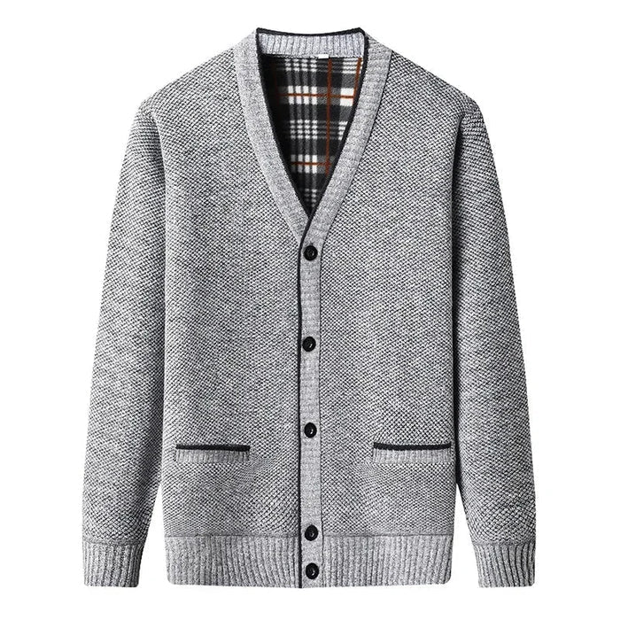 Cardigan Masculino em Lã Piannaro PN380 com design clássico e elegante