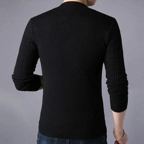 Cardigan Masculino em Lã Piannaro PN389 com design slim fit e zíper.