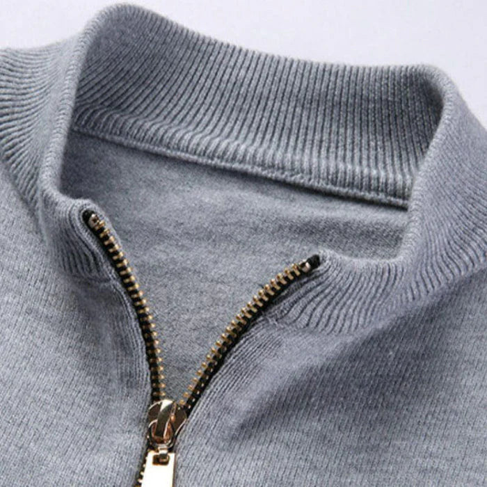 Cardigan Masculino em Lã Piannaro PN389 com design slim fit e zíper.