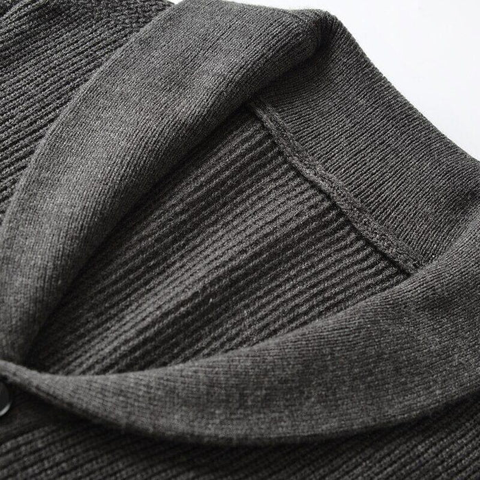 Cardigan Masculino Piannaro PN390 com gola V, bolsos e botões