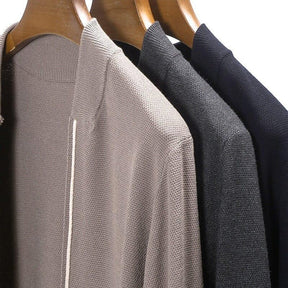 Cardigan Masculino Slim Piannaro PN391 em lã premium e poliéster